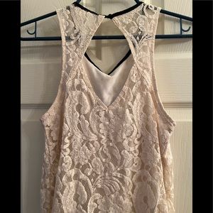 Heaven & Hell cream lace top